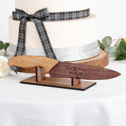 Personalised wedding cake knife - Stag Design