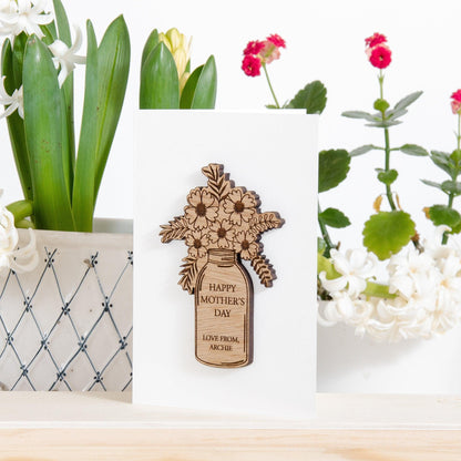 Mother's Day flowers card - Stag Design