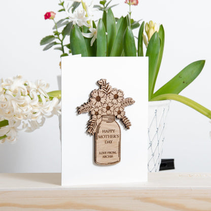 Mother's Day flowers card - Stag Design