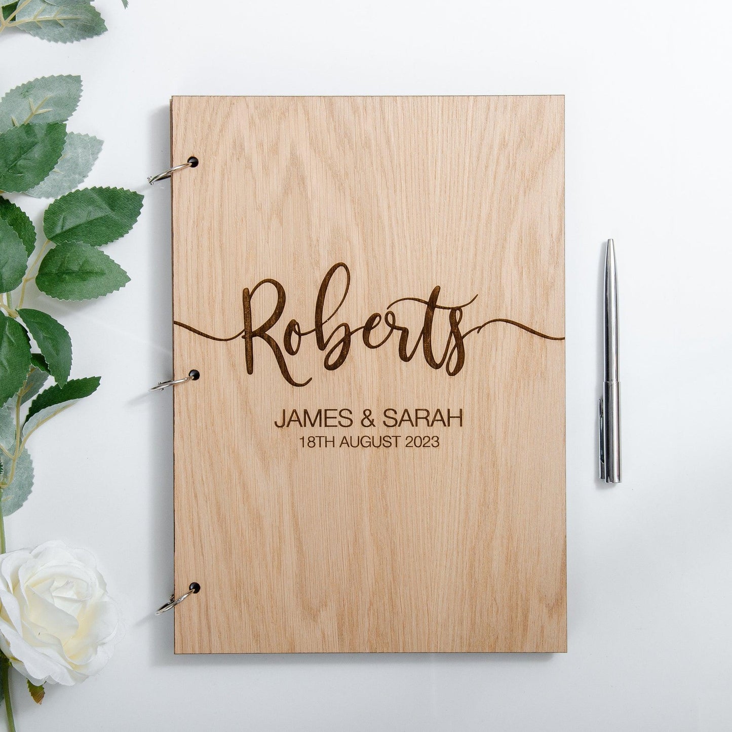 NEW! Personalised wooden A4 folder - Stag Design