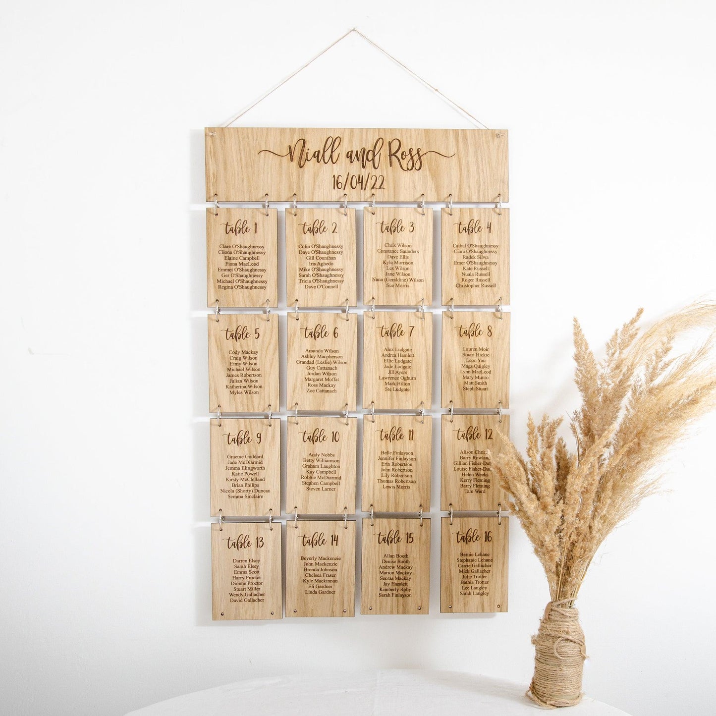 Hanging wooden table plan - Stag Design