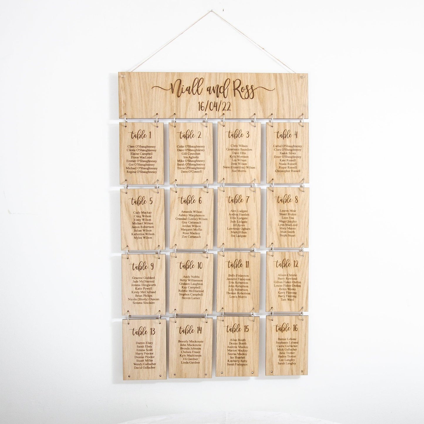 Hanging wooden table plan - Stag Design