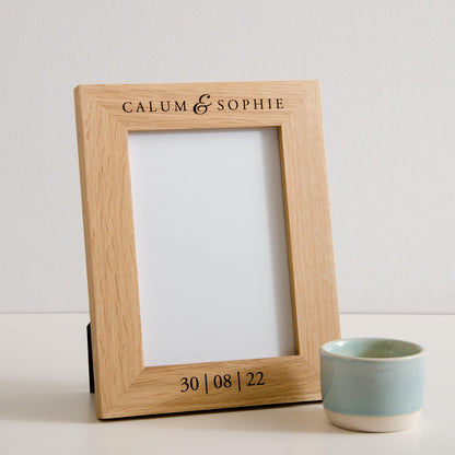 NEW! Oak wedding photo frame - Stag Design