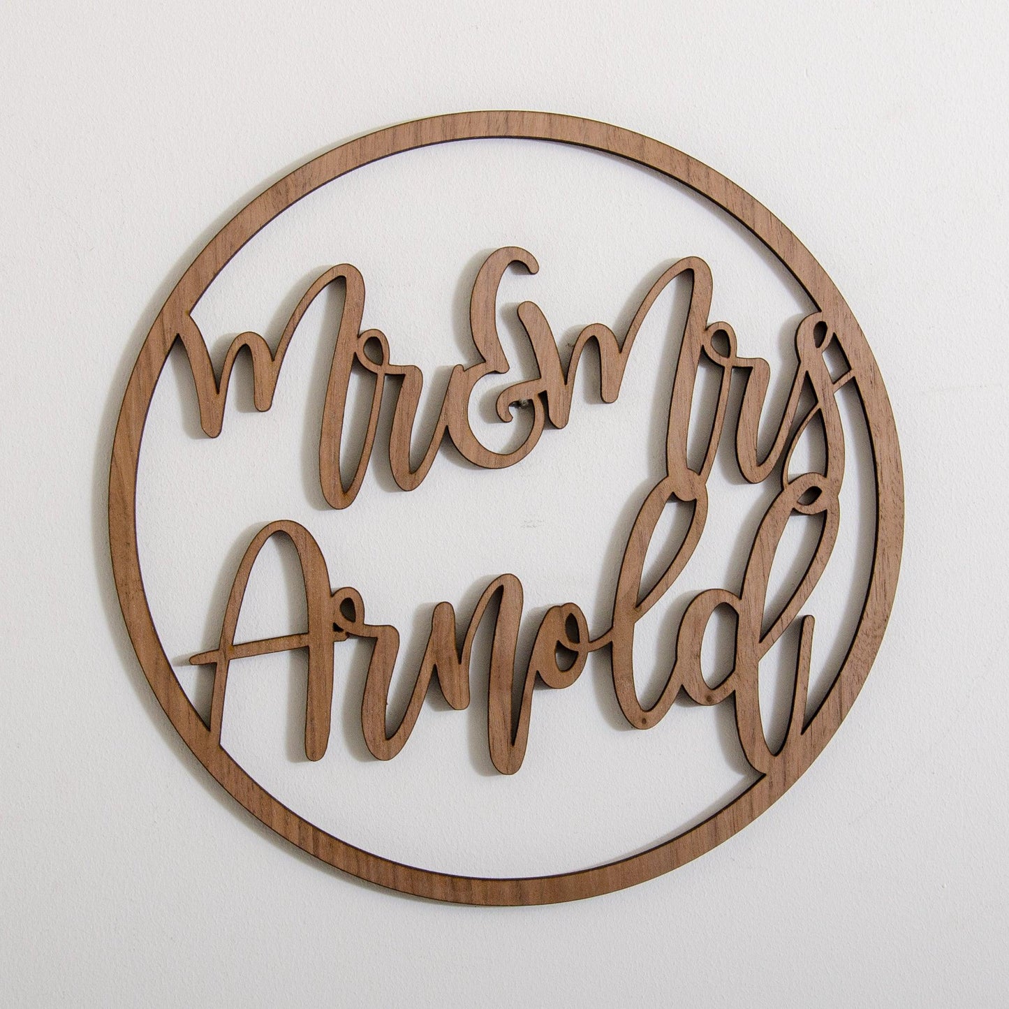 Personalised wedding hoop sign - Stag Design