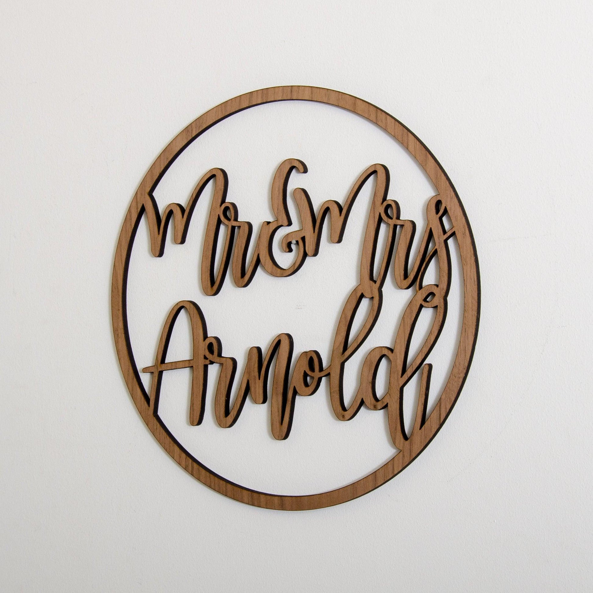 Personalised wedding hoop sign - Stag Design