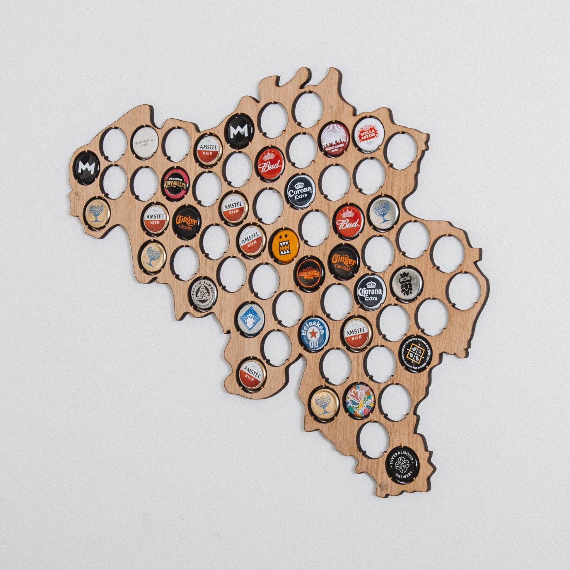 Beer Cap Belgium Map - Stag Design