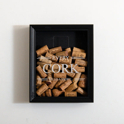 'Every cork tells a story' frame - Stag Design