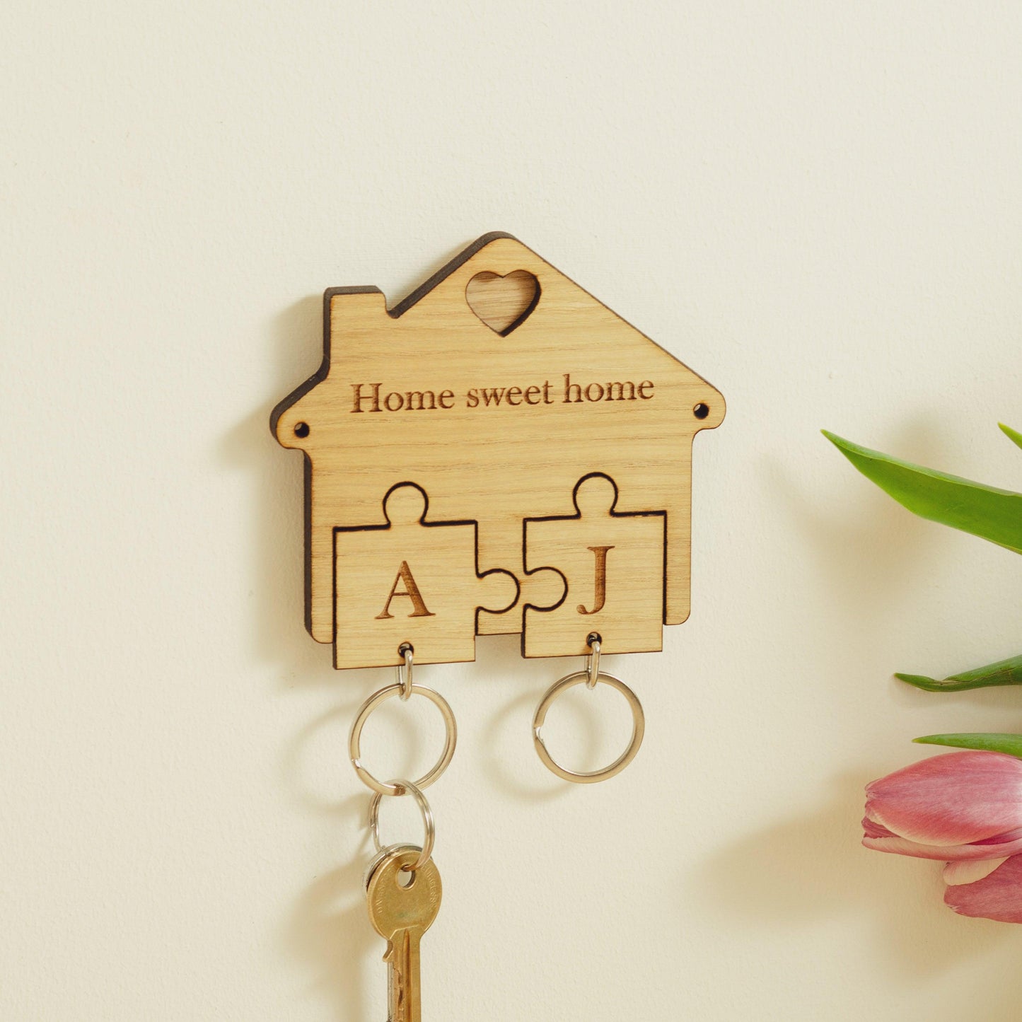 Personalised jigsaw key ring holder - Stag Design