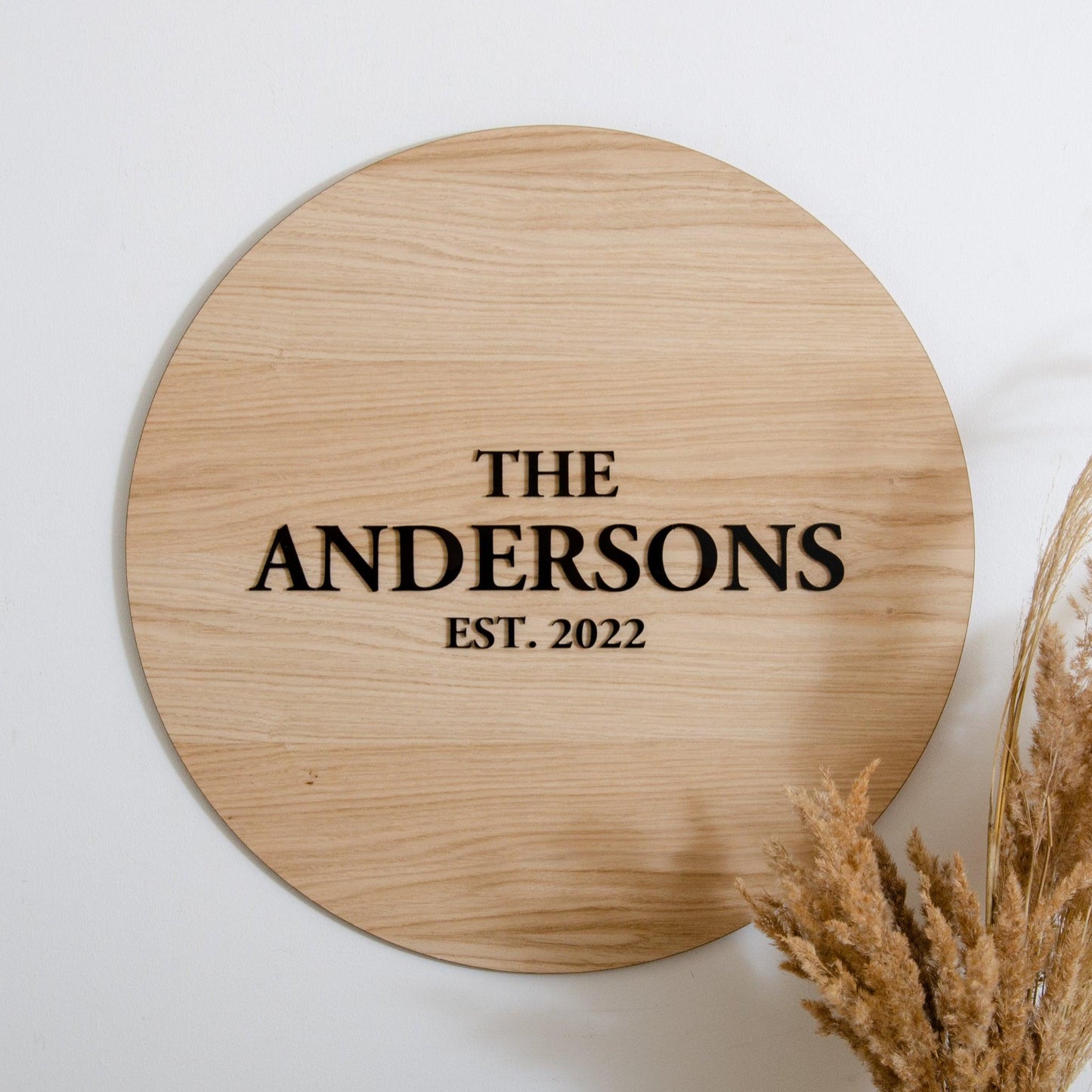 Alternative circle wooden guest book sign - Stag Design