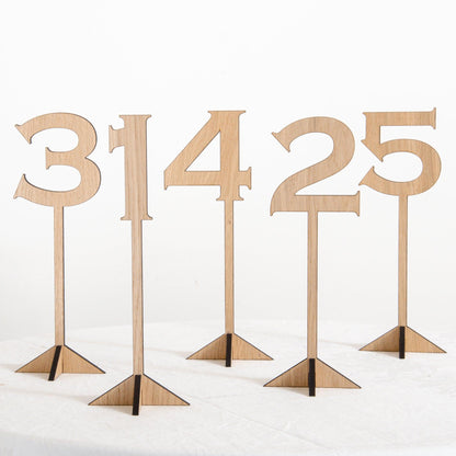 Table numbers for weddings and celebrations - Stag Design