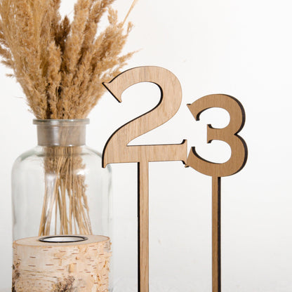 Table numbers for weddings and celebrations - Stag Design