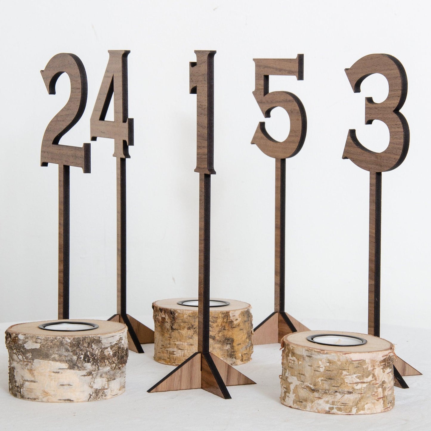 Table numbers for weddings and celebrations - Stag Design