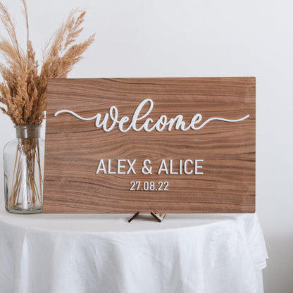 NEW! Wooden rectangle welcome sign - Stag Design