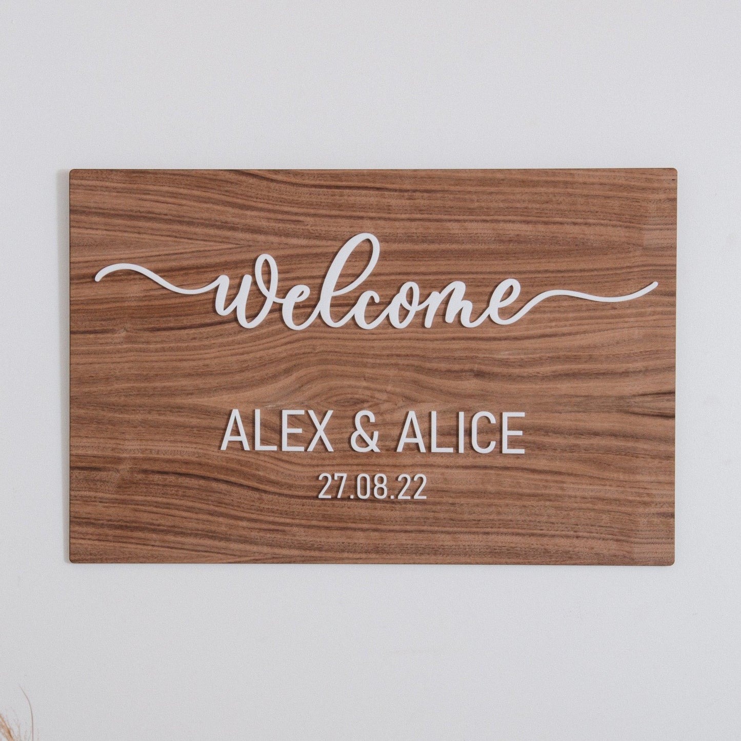 NEW! Wooden rectangle welcome sign - Stag Design