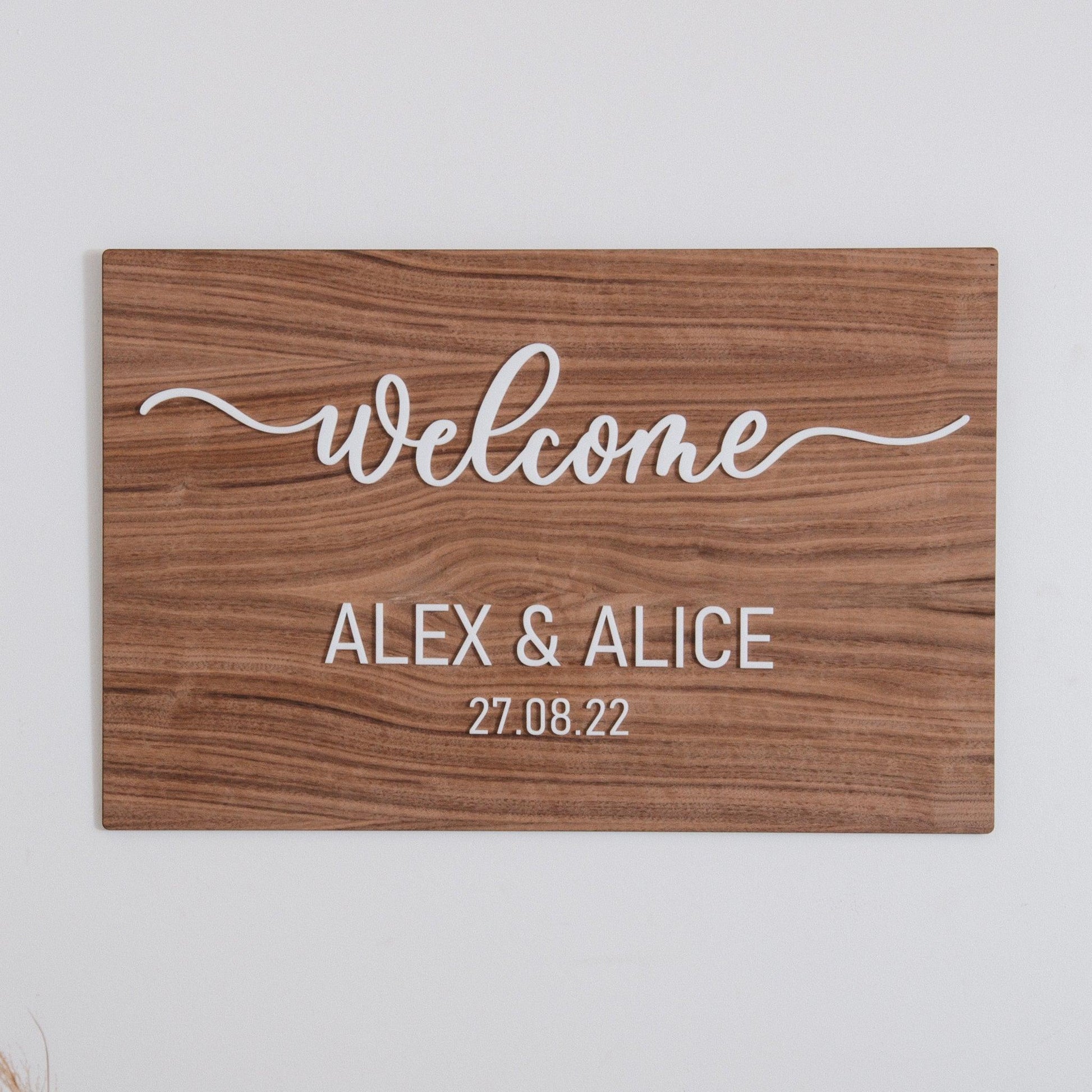 NEW! Wooden rectangle welcome sign - Stag Design