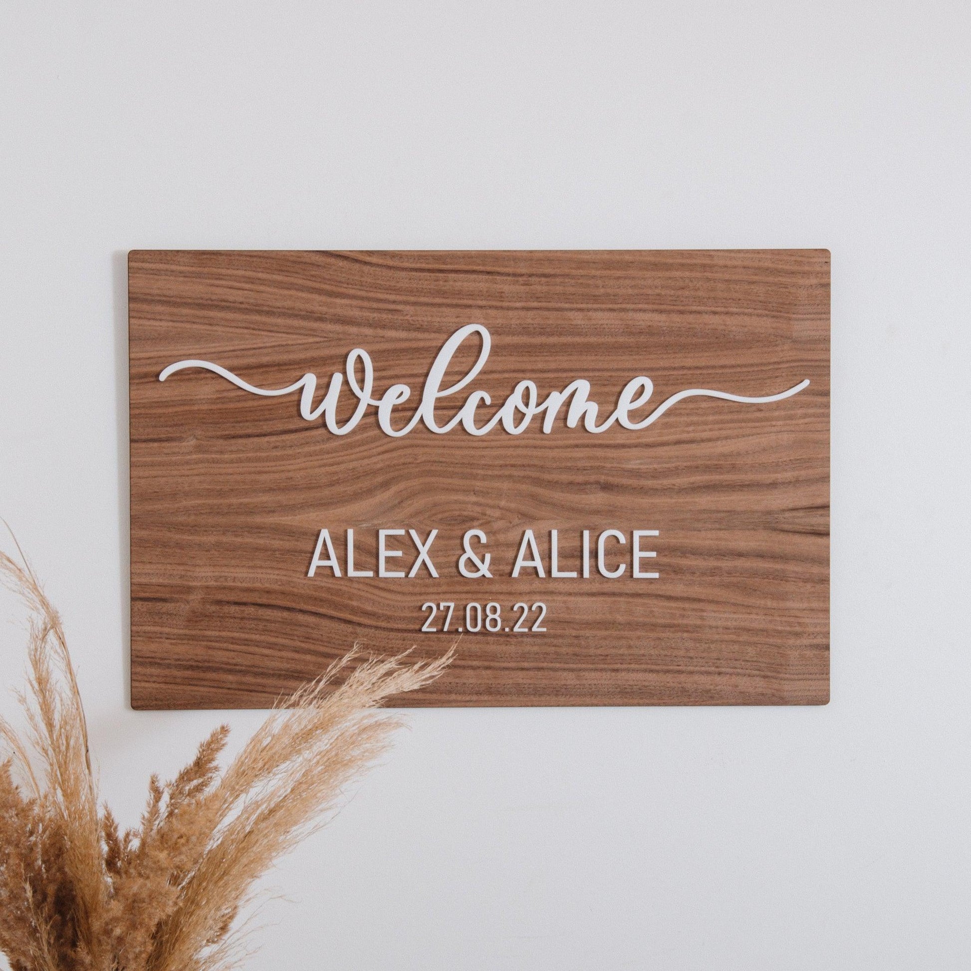 NEW! Wooden rectangle welcome sign - Stag Design