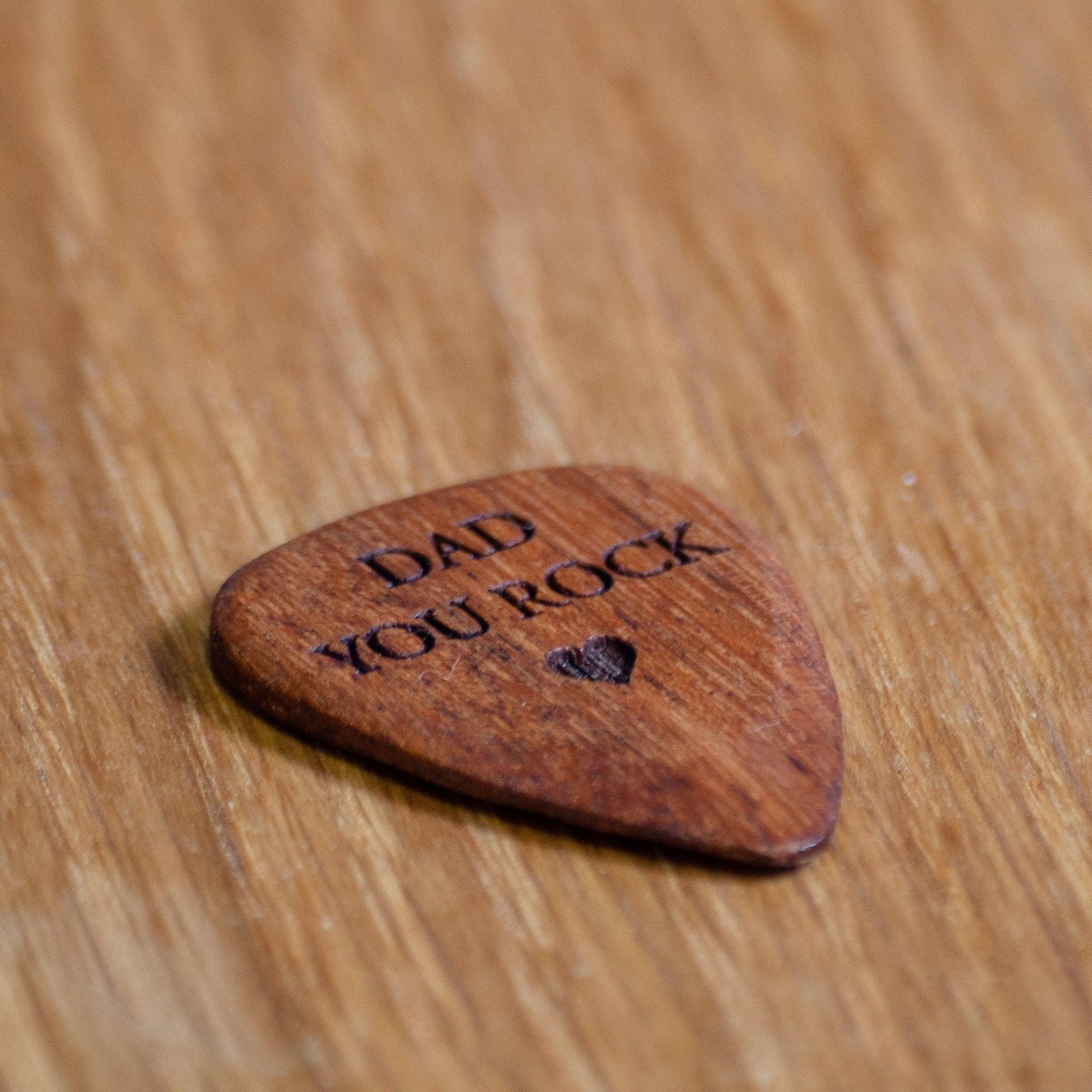 Personalised wooden plectrum - Stag Design