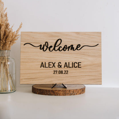 NEW! Wooden rectangle welcome sign - Stag Design