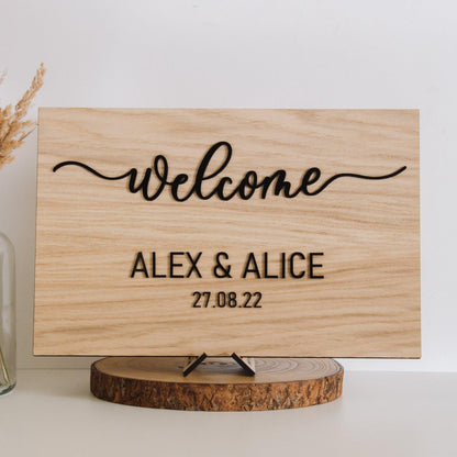 NEW! Wooden rectangle welcome sign - Stag Design