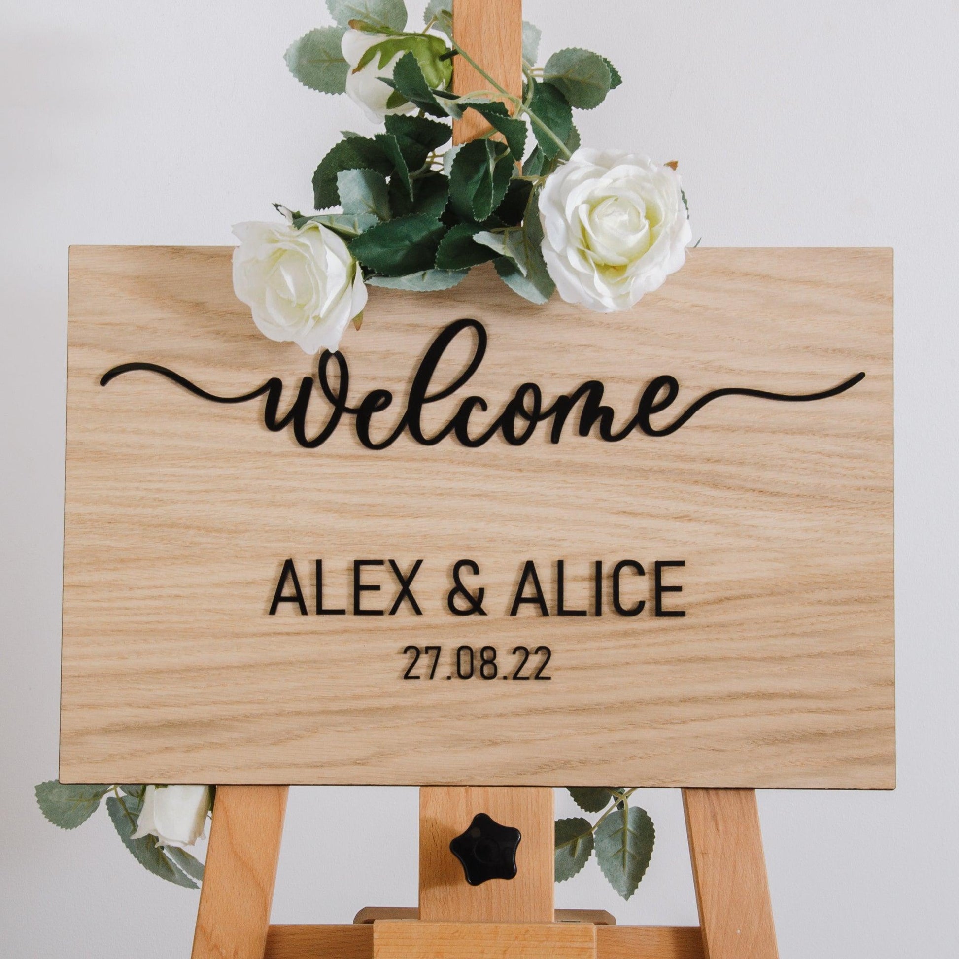 NEW! Wooden rectangle welcome sign - Stag Design