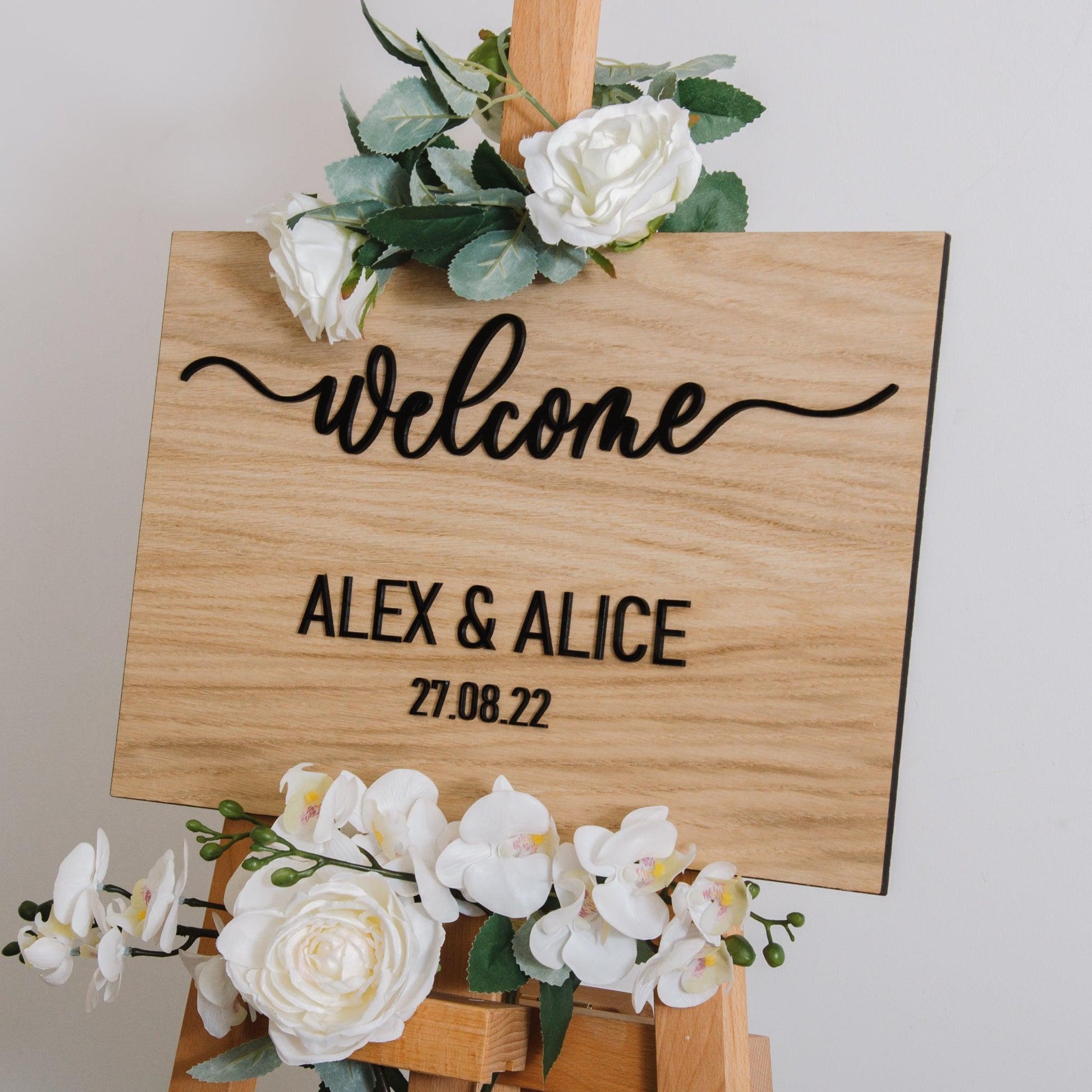 NEW! Wooden rectangle welcome sign - Stag Design