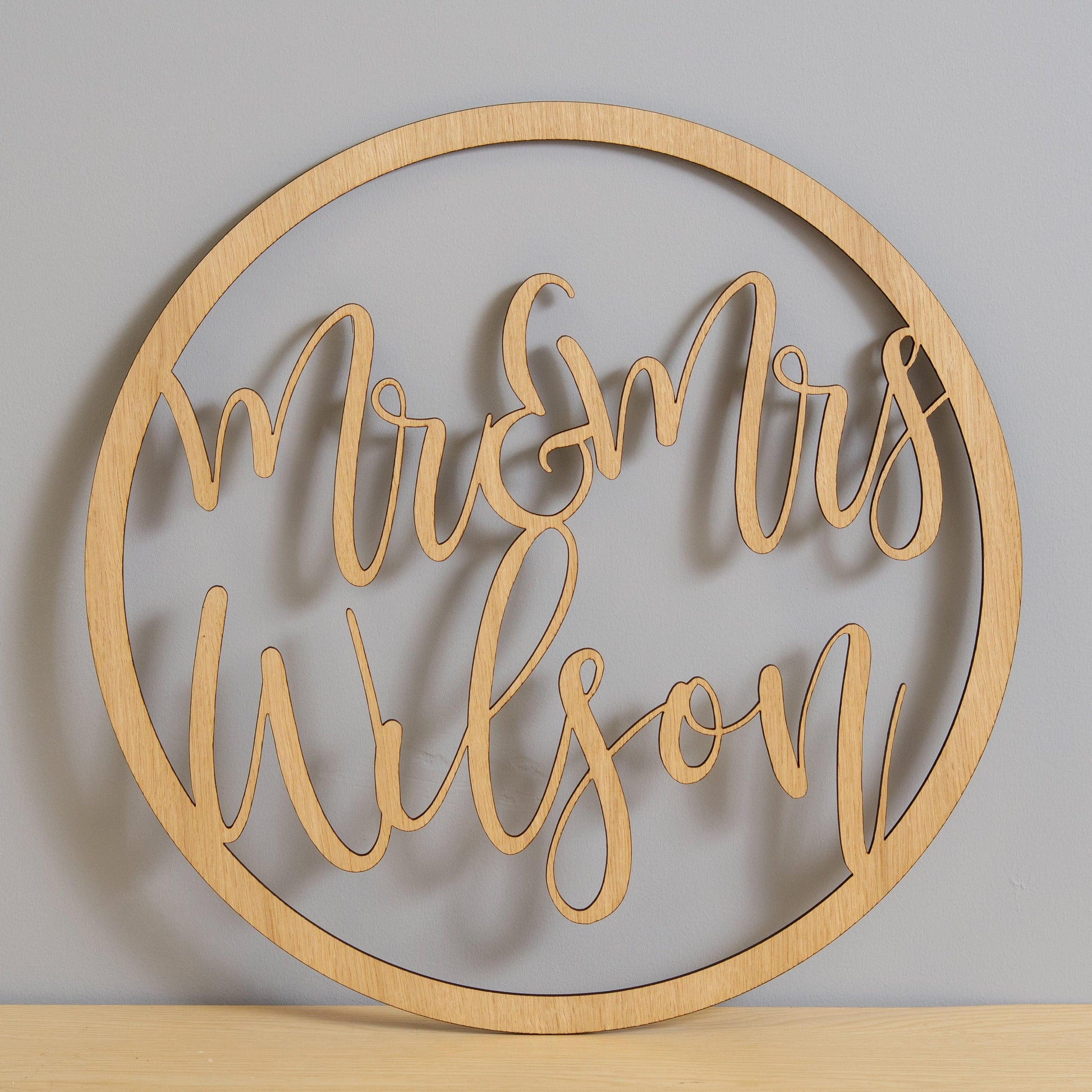 Personalised wedding hoop sign - Stag Design