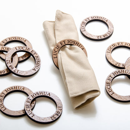 Personalised napkin rings