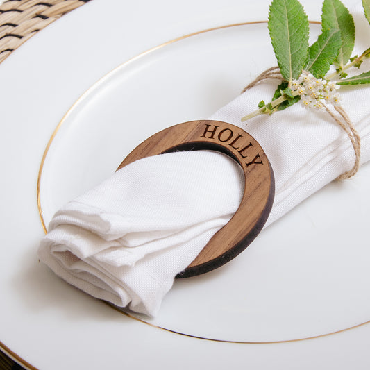 Personalised napkin rings