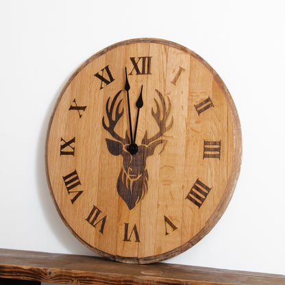 Whisky barrel clock