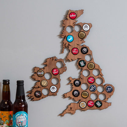 Beer Cap UK and Ireland Map - Stag Design