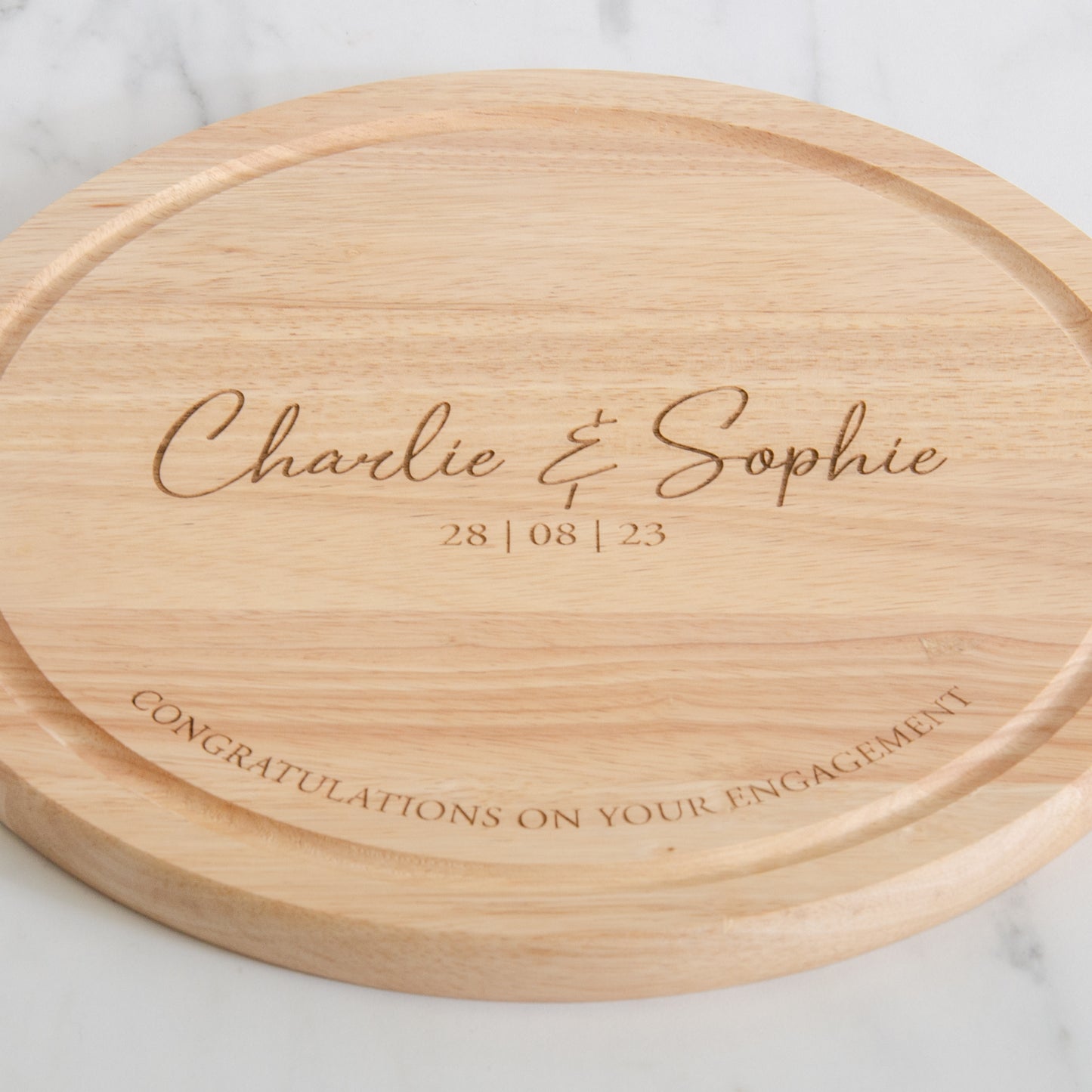 Personalised engagement chopping board