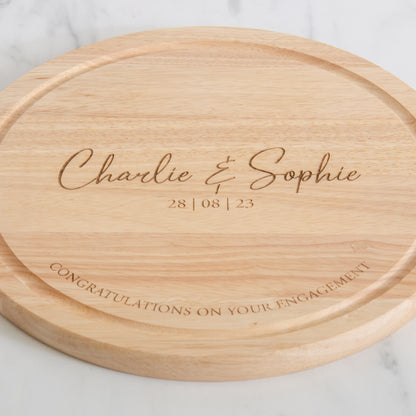 Personalised engagement chopping board