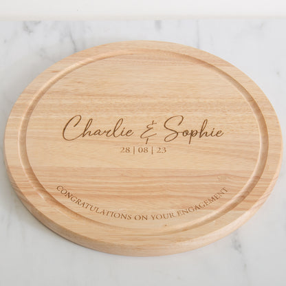 Personalised engagement chopping board