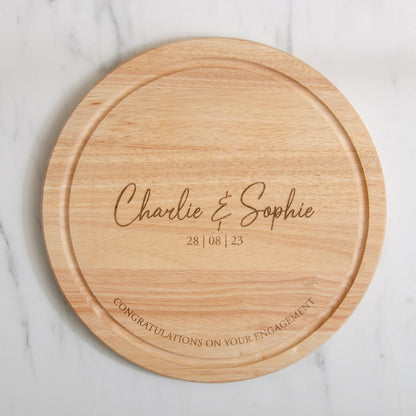 Personalised engagement chopping board