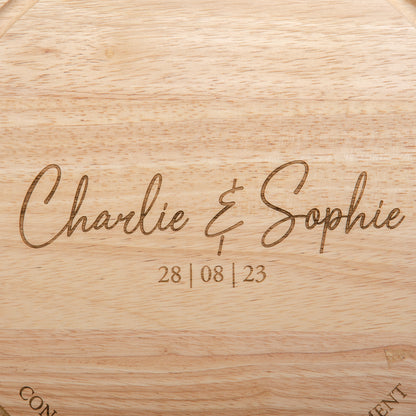 Personalised engagement chopping board