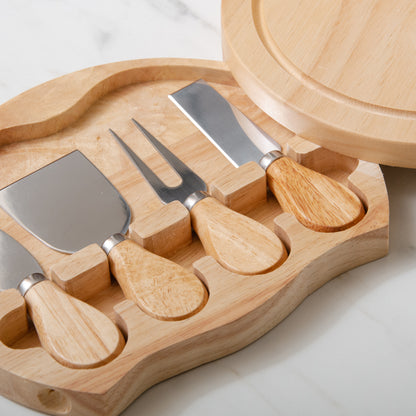 Personalised wedding cheese board and tools