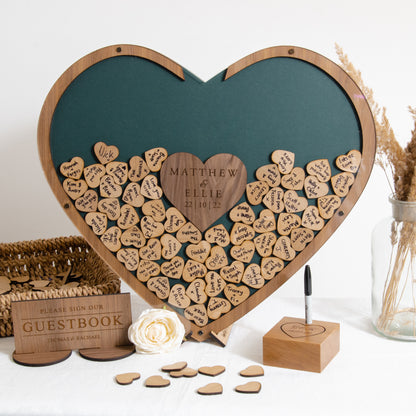 Wedding guest book heart dropbox