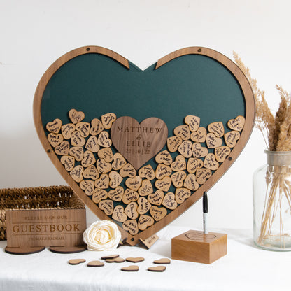 Wedding guest book heart dropbox