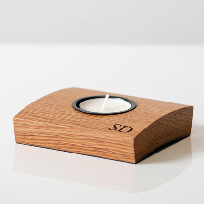 Single whisky cask tea light holder - Stag Design