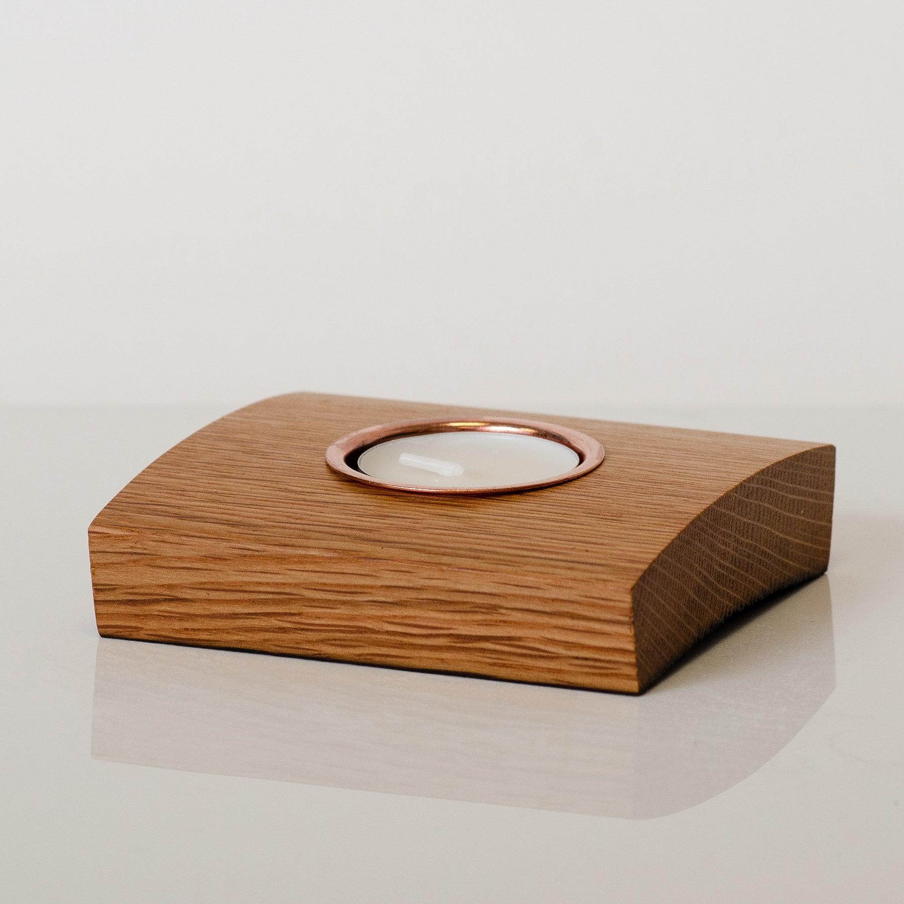 Single whisky cask tea light holder - Stag Design