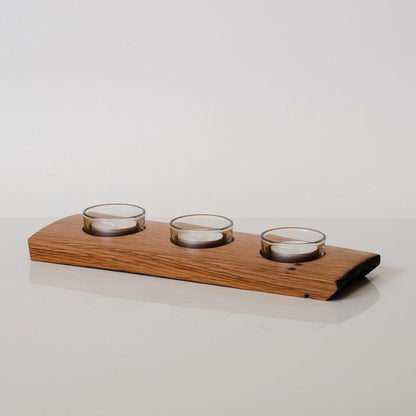 Triple whisky cask tea light holder - Stag Design