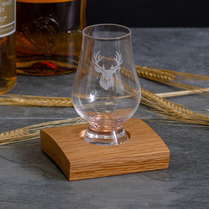 Single or double whisky wood flight for glasses - Stag Design