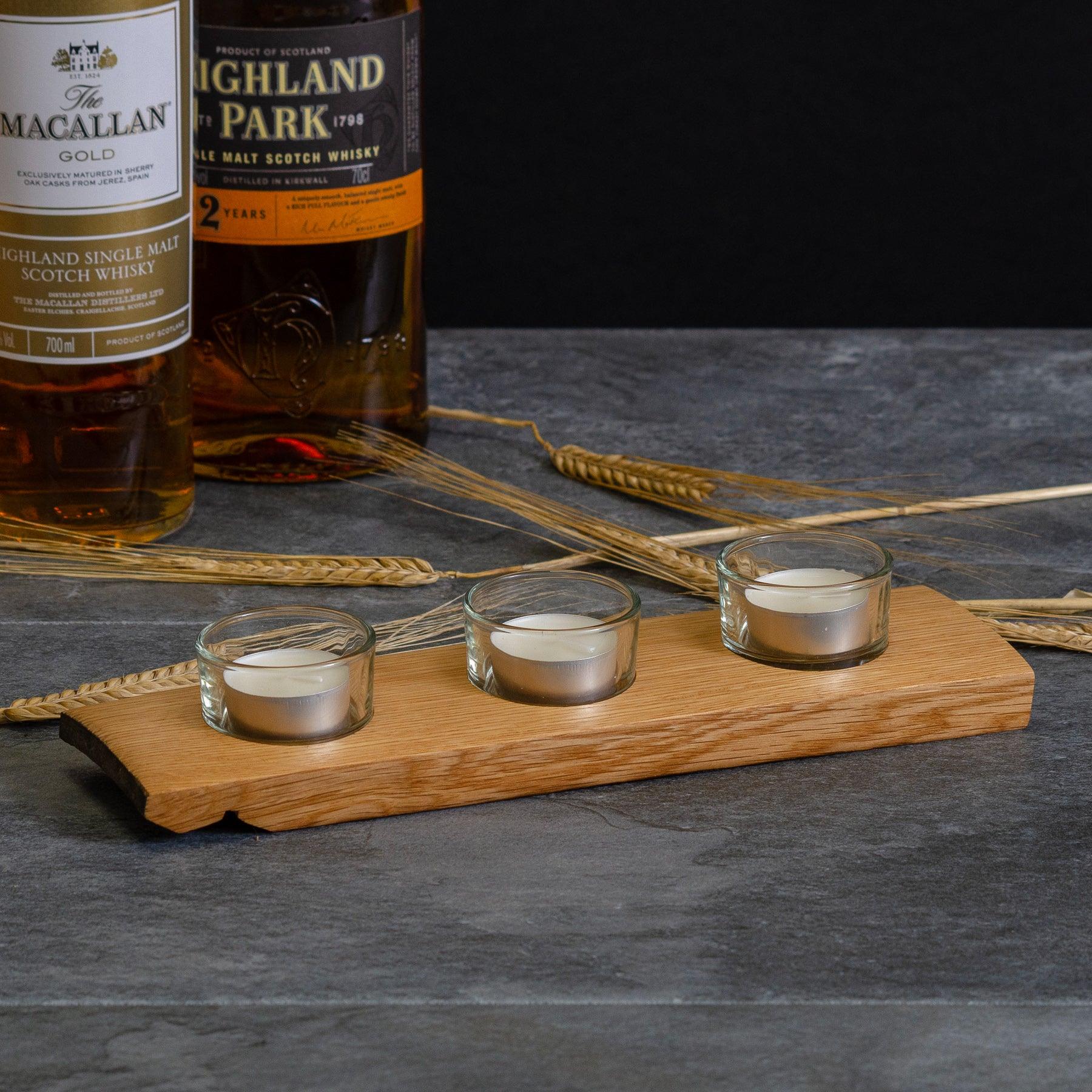 Triple whisky cask tea light holder - Stag Design