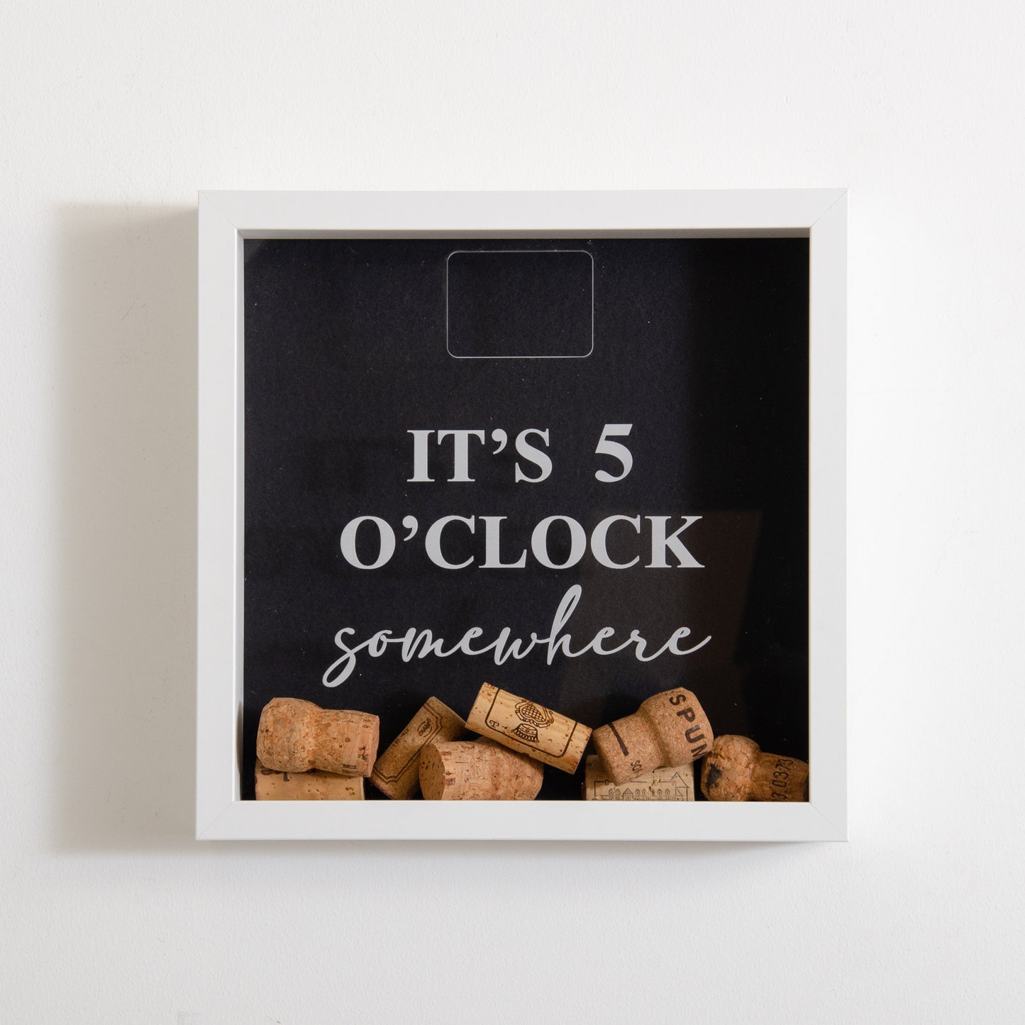 'It's 5 o'clock somewhere' cork saver frame