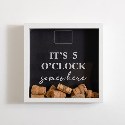 'It's 5 o'clock somewhere' cork saver frame