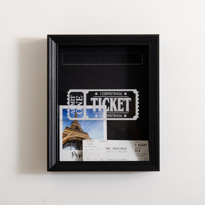 Ticket memory box frame