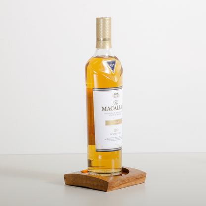 Personalised whisky wood bottle glorifier