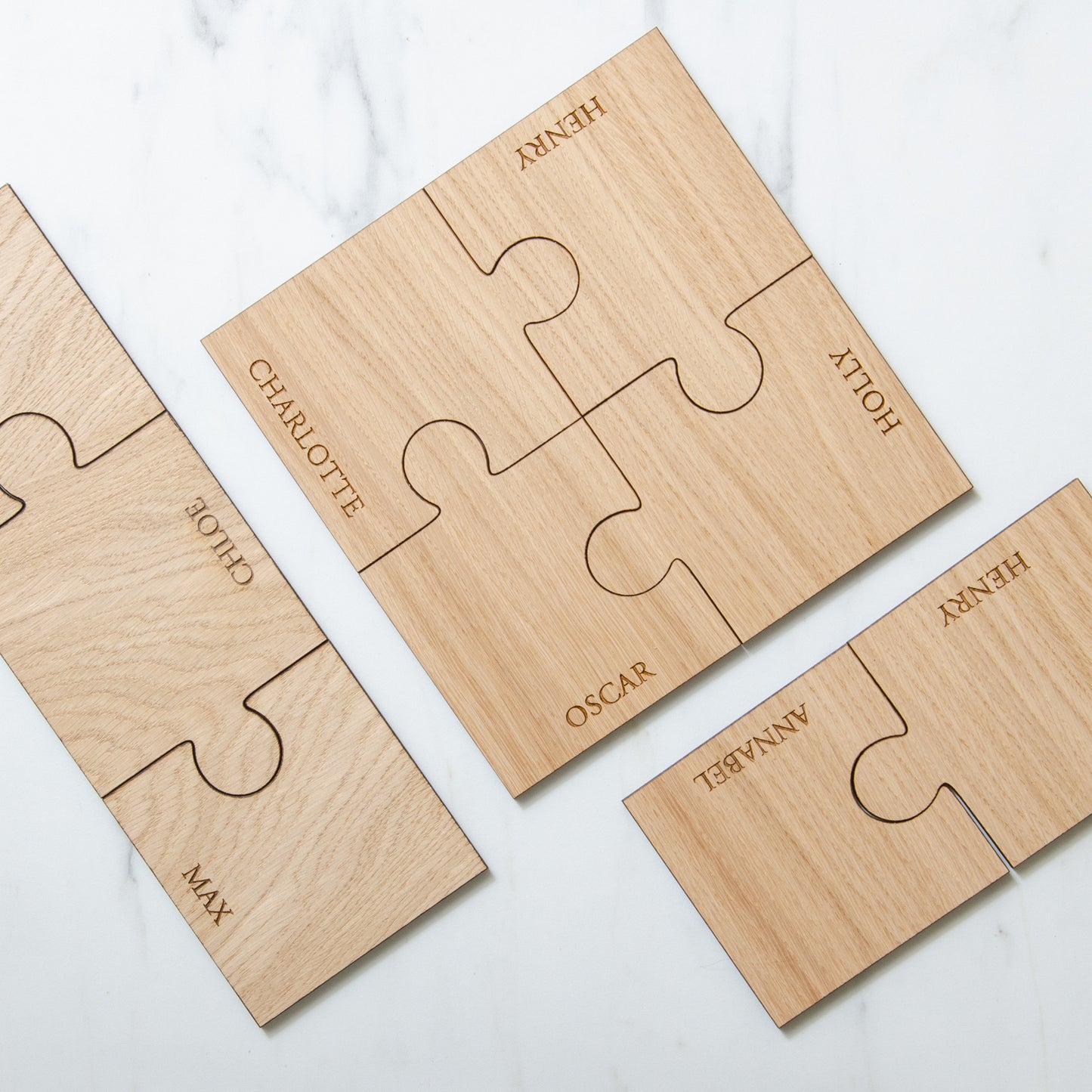 Personalised jigsaw coasters