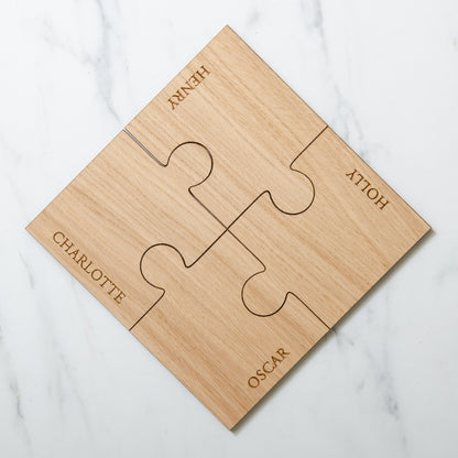 Personalised jigsaw coasters