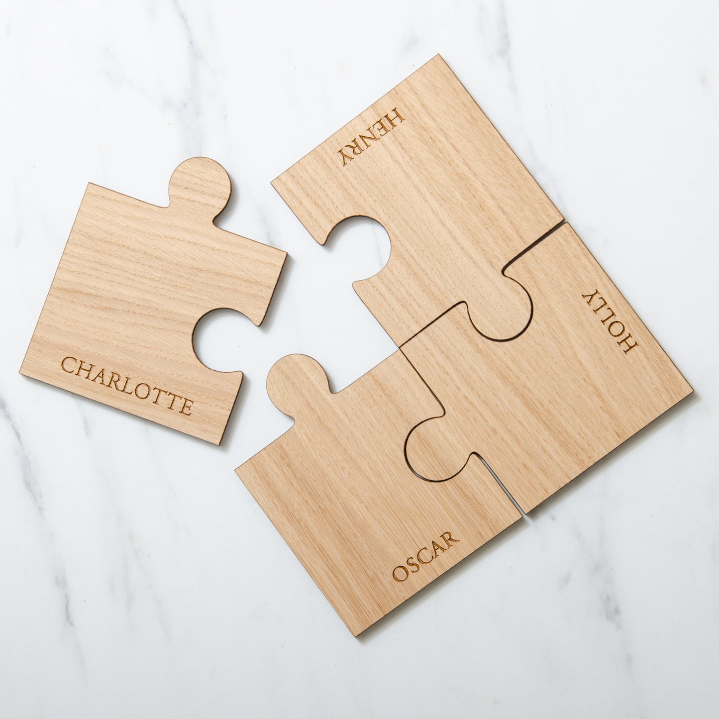 Personalised jigsaw coasters